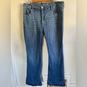 Old Navy High Rise Flare Jeans, Blue, Size 16